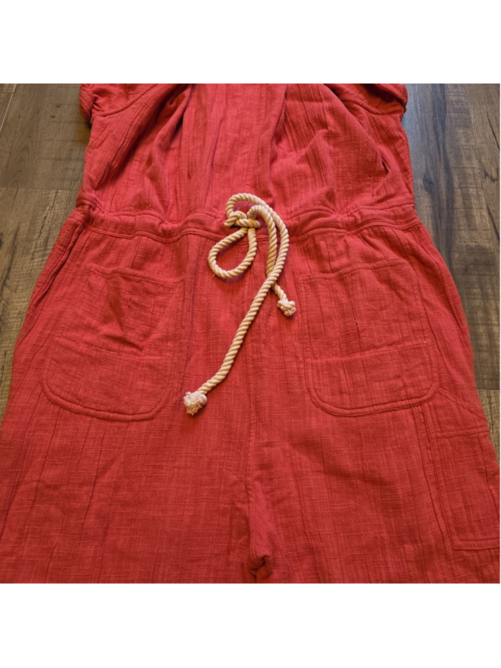 Free People Totally Crushin’ Jumpsuit Endless Summer One Piece Red/ Rouge Sz S - Picture 13 of 15